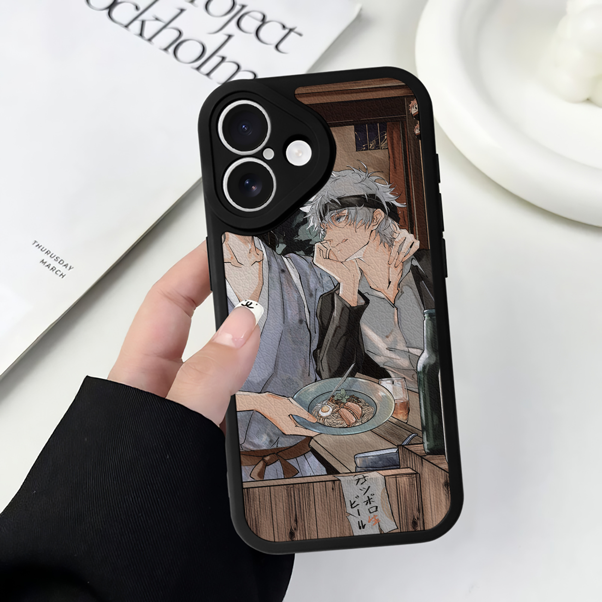 （画像用） 呪術廻戦 Jujutsu Kaisen 【iPhone 16シリーズ対応】シリコンスマホケース（レザー調） 材質：シリコン